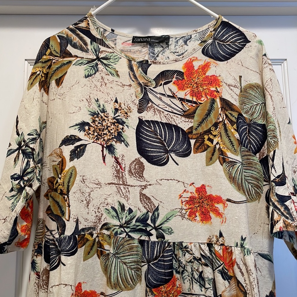 Zanzea collection floral midi dress size L - Picture 2 of 4
